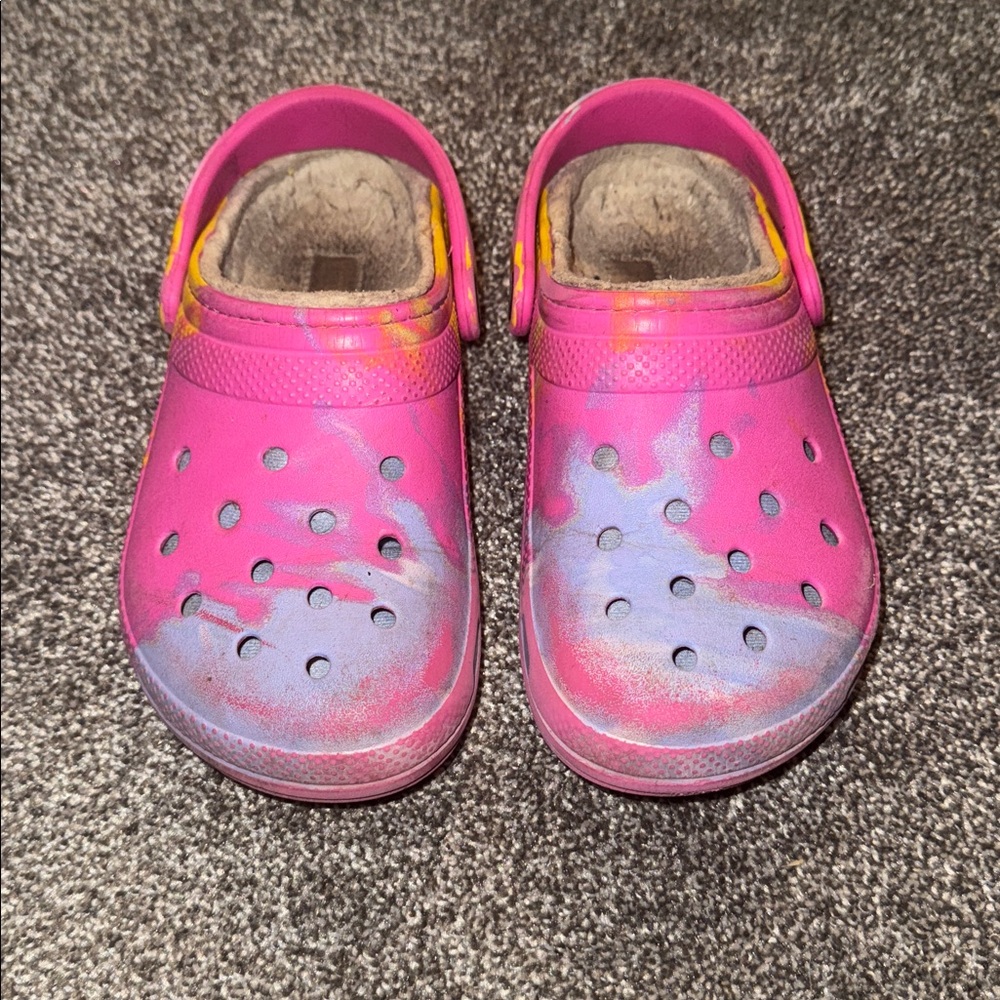 Pink and Blue Clogs kids size 4